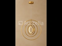 Led hanglamp – 5831/4 – 45w – goud – in hoogte verstelbaar – rechthoekig design - afbeelding 3 van  3