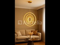 Led hanglamp – 5831/4 – 45w – goud – in hoogte verstelbaar – rechthoekig design - afbeelding 1 van  3