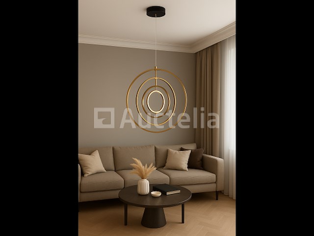 Led hanglamp – 5831/4 – 45w – goud – in hoogte verstelbaar – rechthoekig design - afbeelding 2 van  3