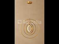 Led hanglamp – 5831/4 – 45w – goud – in hoogte verstelbaar – rechthoekig design - afbeelding 3 van  3