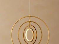 Led hanglamp – 5831/4 – 45w – goud – in hoogte verstelbaar – rechthoekig design - afbeelding 2 van  3