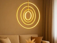 Led hanglamp – 5831/4 – 45w – goud – in hoogte verstelbaar – rechthoekig design - afbeelding 3 van  3