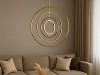 Led hanglamp – 5831/4 – 45w – goud – in hoogte verstelbaar – rechthoekig design - afbeelding 1 van  3