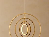 Led hanglamp – 5831/4 – 45w – goud – in hoogte verstelbaar – rechthoekig design - afbeelding 2 van  3