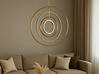 Led hanglamp – 5831/4 – 45w – goud – in hoogte verstelbaar – rechthoekig design - afbeelding 1 van  4
