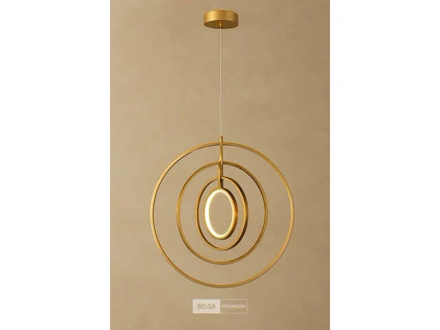 Led hanglamp – 5831/4 – 45w – goud – in hoogte verstelbaar – rechthoekig design - afbeelding 3 van  4