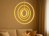 Led hanglamp – 5831/4 – 45w – goud – in hoogte verstelbaar – rechthoekig design - afbeelding 4 van  4