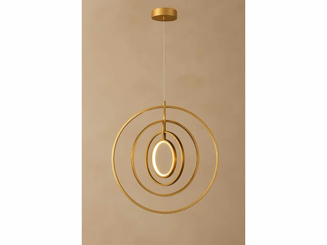 Led hanglamp – 5831/4 – 45w – goud – in hoogte verstelbaar – rechthoekig design - afbeelding 2 van  3