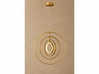 Led hanglamp – 5831/4 – 45w – goud – in hoogte verstelbaar – rechthoekig design - afbeelding 2 van  3