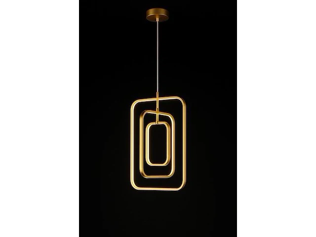 Led hanglamp – 5835/3 – 45w – goud – in hoogte verstelbaar – rechthoekig ontwerp - afbeelding 2 van  2