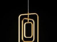 Led hanglamp – 5835/3 – 45w – goud – in hoogte verstelbaar – rechthoekig ontwerp - afbeelding 3 van  3