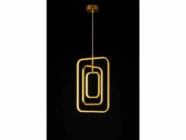 Led hanglamp – 5835/3 – 45w – goud – in hoogte verstelbaar – rechthoekig ontwerp - afbeelding 2 van  2