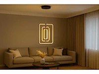 Led hanglamp – 5835/3 – 45w – goud – in hoogte verstelbaar – rechthoekig ontwerp - afbeelding 1 van  3