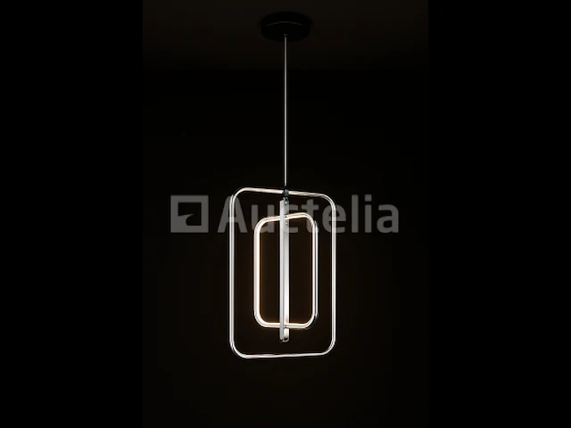 Led hanglamp – 5835/3 – 45w – zilver – in hoogte verstelbaar – rechthoekig design - afbeelding 2 van  3
