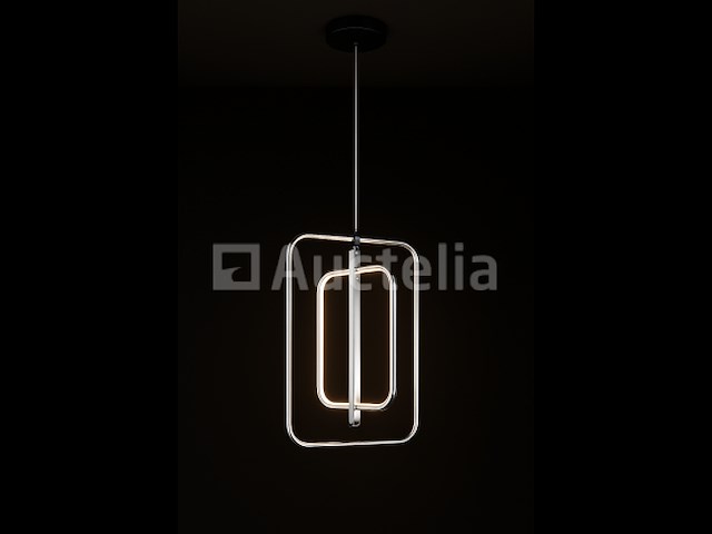 Led hanglamp – 5835/3 – 45w – zilver – in hoogte verstelbaar – rechthoekig design - afbeelding 3 van  3
