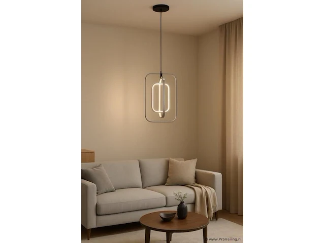 Led hanglamp – 5835/3 – 45w – zilver – in hoogte verstelbaar – rechthoekig design - afbeelding 1 van  3