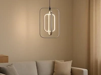 Led hanglamp – 5835/3 – 45w – zilver – in hoogte verstelbaar – rechthoekig design - afbeelding 1 van  3