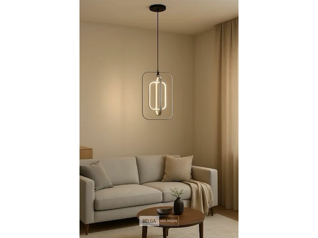 Led hanglamp – 5835/3 – 45w – zilver – in hoogte verstelbaar – rechthoekig design - afbeelding 1 van  4