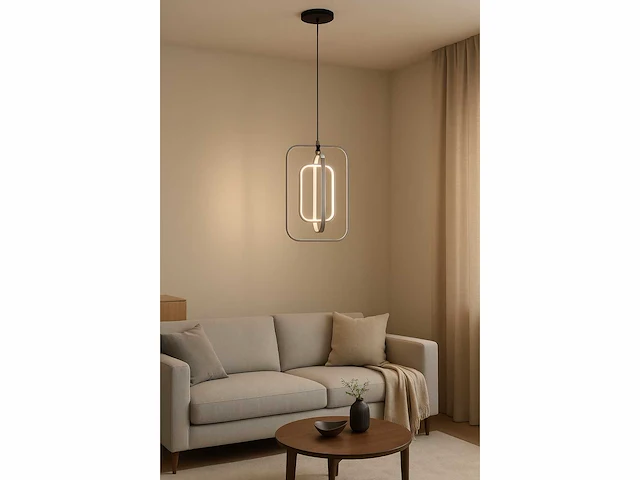 Led hanglamp – 5835/3 – 45w – zilver – in hoogte verstelbaar – rechthoekig design - afbeelding 1 van  3