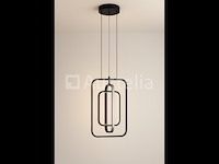 Led hanglamp – 5835/3 – 45w – zwart – in hoogte verstelbaar – rechthoekig design - afbeelding 3 van  3