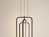 Led hanglamp – 5835/3 – 45w – zwart – in hoogte verstelbaar – rechthoekig design - afbeelding 2 van  3