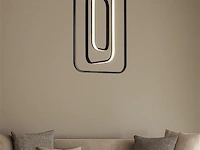 Led hanglamp – 5835/3 – 45w – zwart – in hoogte verstelbaar – rechthoekig design - afbeelding 1 van  3