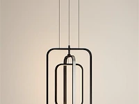 Led hanglamp – 5835/3 – 45w – zwart – in hoogte verstelbaar – rechthoekig design - afbeelding 2 van  3