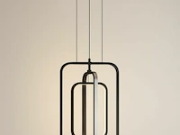 Led hanglamp – 5835/3 – 45w – zwart – in hoogte verstelbaar – rechthoekig design - afbeelding 3 van  4