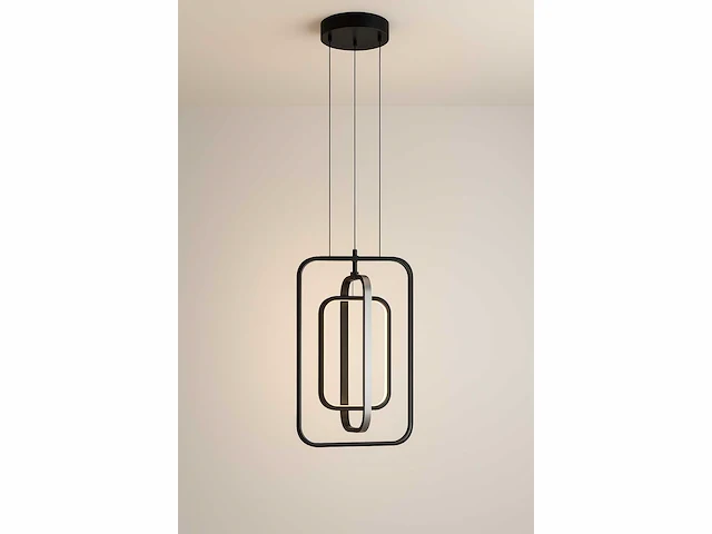 Led hanglamp – 5835/3 – 45w – zwart – in hoogte verstelbaar – rechthoekig design - afbeelding 2 van  3