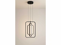 Led hanglamp – 5835/3 – 45w – zwart – in hoogte verstelbaar – rechthoekig design - afbeelding 2 van  3