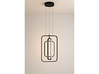 Led hanglamp – 5835/3 – 45w – zwart – in hoogte verstelbaar – rechthoekig design - afbeelding 3 van  4