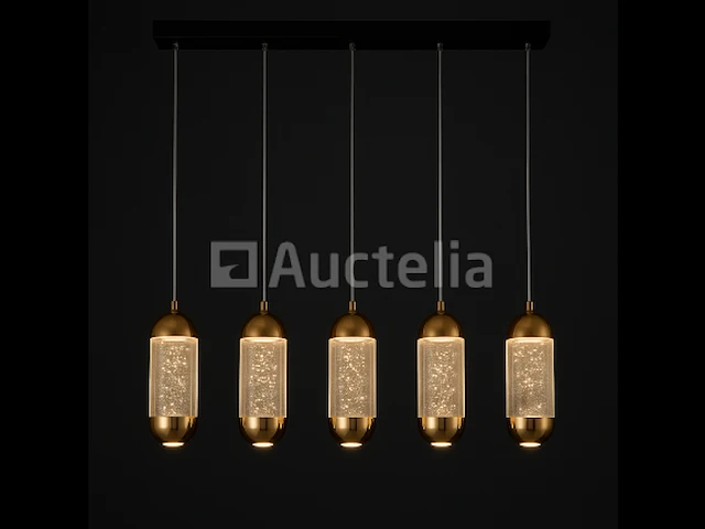 Led hanglamp – b028/5 – 3000k – warm wit – 600 mm – in hoogte verstelbaar – zilver - afbeelding 1 van  4