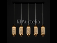 Led hanglamp – b028/5 – 3000k – warm wit – 600 mm – in hoogte verstelbaar – zilver - afbeelding 1 van  4