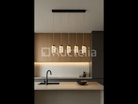 Led hanglamp – b028/5 – 3000k – warm wit – 600 mm – in hoogte verstelbaar – zilver - afbeelding 2 van  4