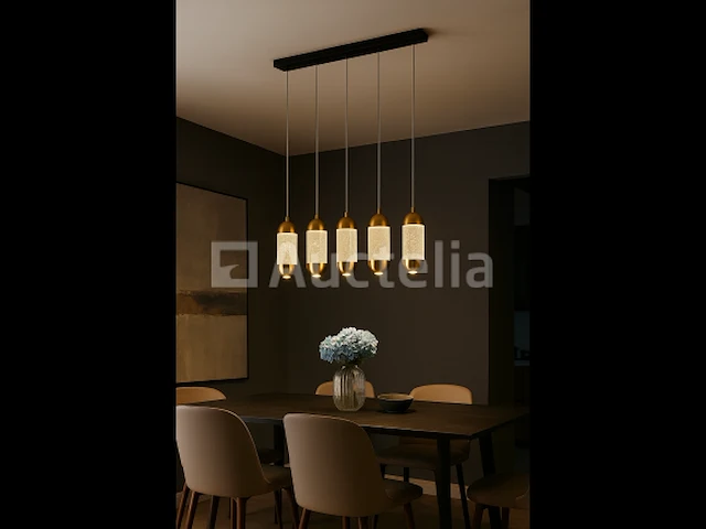 Led hanglamp – b028/5 – 3000k – warm wit – 600 mm – in hoogte verstelbaar – zilver - afbeelding 3 van  4