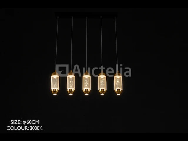 Led hanglamp – b028/5 – 3000k – warm wit – 600 mm – in hoogte verstelbaar – zilver - afbeelding 4 van  4