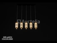 Led hanglamp – b028/5 – 3000k – warm wit – 600 mm – in hoogte verstelbaar – zilver - afbeelding 4 van  4