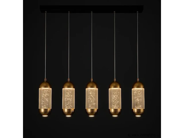 Led hanglamp – b028/5 – 3000k – warm wit – 600 mm – in hoogte verstelbaar – zilver - afbeelding 2 van  4