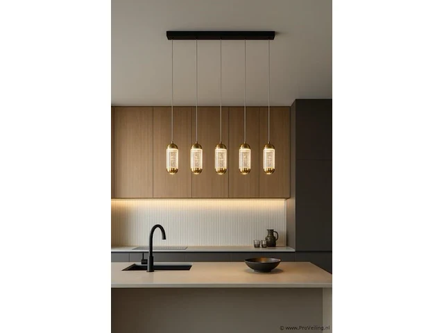 Led hanglamp – b028/5 – 3000k – warm wit – 600 mm – in hoogte verstelbaar – zilver - afbeelding 4 van  4