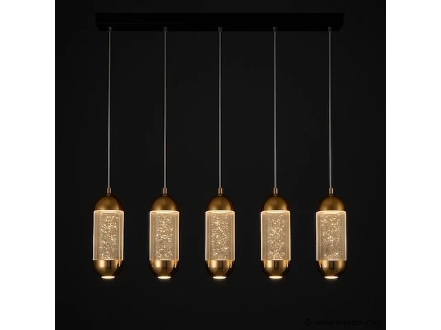 Led hanglamp – b028/5 – 3000k – warm wit – 600 mm – in hoogte verstelbaar – zilver - afbeelding 2 van  4