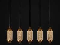 Led hanglamp – b028/5 – 3000k – warm wit – 600 mm – in hoogte verstelbaar – zilver - afbeelding 2 van  4