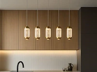 Led hanglamp – b028/5 – 3000k – warm wit – 600 mm – in hoogte verstelbaar – zilver - afbeelding 4 van  4