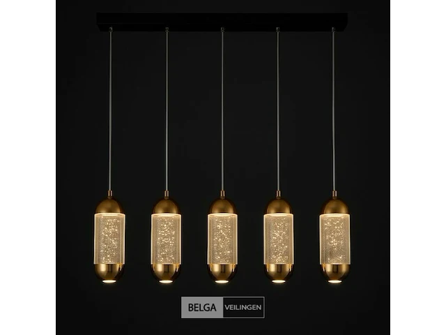 Led hanglamp – b028/5 – 3000k – warm wit – 600 mm – in hoogte verstelbaar – zilver - afbeelding 3 van  5