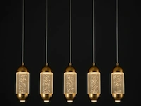 Led hanglamp – b028/5 – 3000k – warm wit – 600 mm – in hoogte verstelbaar – zilver - afbeelding 3 van  5