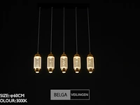 Led hanglamp – b028/5 – 3000k – warm wit – 600 mm – in hoogte verstelbaar – zilver - afbeelding 4 van  5