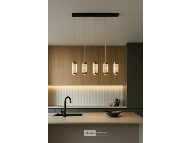 Led hanglamp – b028/5 – 3000k – warm wit – 600 mm – in hoogte verstelbaar – zilver - afbeelding 5 van  5