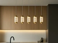 Led hanglamp – b028/5 – 3000k – warm wit – 600 mm – in hoogte verstelbaar – zilver - afbeelding 5 van  5