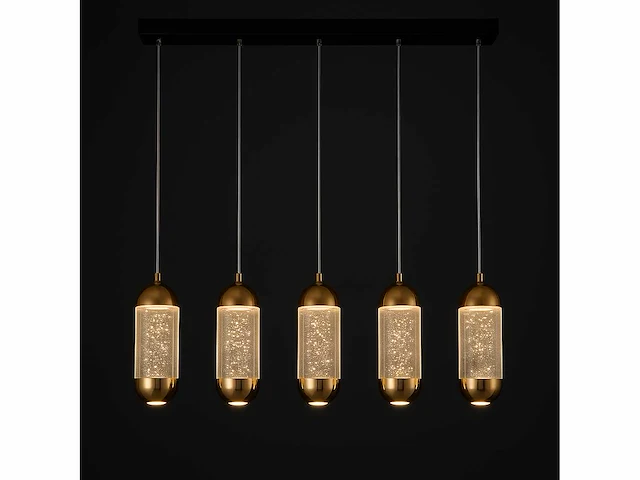 Led hanglamp – b028/5 – 3000k – warm wit – 600 mm – in hoogte verstelbaar – zilver - afbeelding 2 van  4