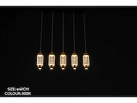 Led hanglamp – b028/5 – 3000k – warm wit – 600 mm – in hoogte verstelbaar – zilver - afbeelding 3 van  4