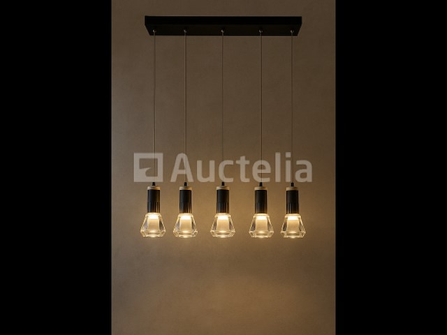 Led hanglamp – b029/5 – 3000k – warm wit – 600 mm – in hoogte verstelbaar – zilver - afbeelding 1 van  4